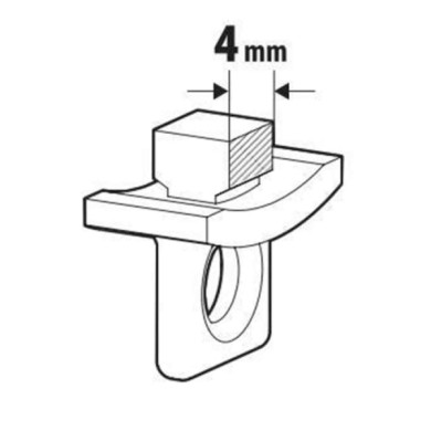 97116-D-01.JPG F 1 Set 10 Fermi Per Binario Tipo "u" 4 Mm Accessori Per Tende Camion Tende