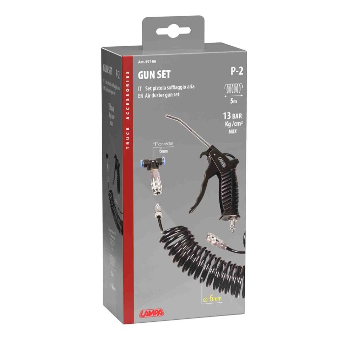 97186-S-01.JPG P 2 Set Pistola Aria Ø 6 Mm Soffiaggio Aria