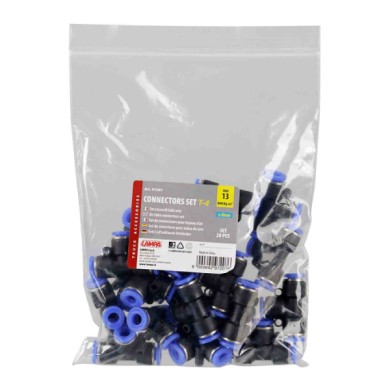 97207-C-01.JPG T 4 Raccordo Tubi Aria Set 20 Pz Ø 8 Mm Raccordi E Connettori