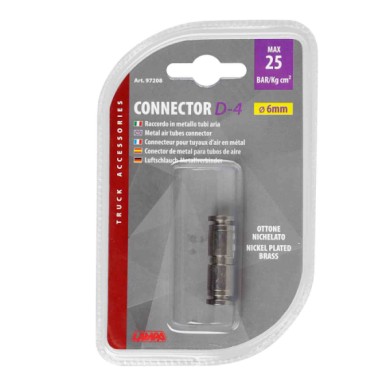 97208-C-01.JPG D 4 Raccordo In Metallo Per Tubi Aria Ø 6 Mm Raccordi E Connettori