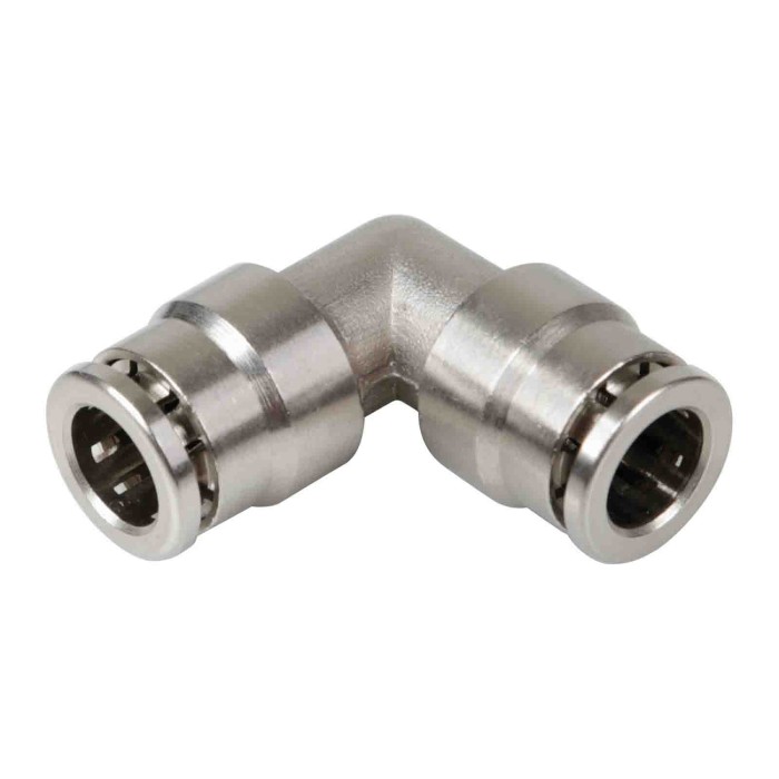 97211-C-01.JPG L 2 Raccordo A 90° In Metallo Per Tubi Aria Ø 8 Mm Raccordi E Connettori
