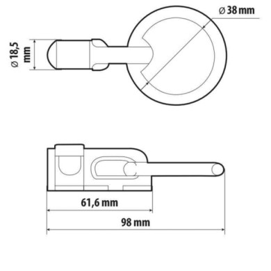 97255-D-01.JPG Anello Di Fissaggio Con Doppio Perno Per Rotaie Fermacarico A Scorrimento Type 4 Teloni E Carico Fissaggio/ancora