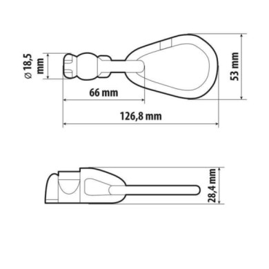 97256-D-01.JPG Anello Ovale Di Fissaggio Con Doppio Perno Per Rotaie Fermacarico A Scorrimento Type 5 Teloni E Carico Fissaggio/