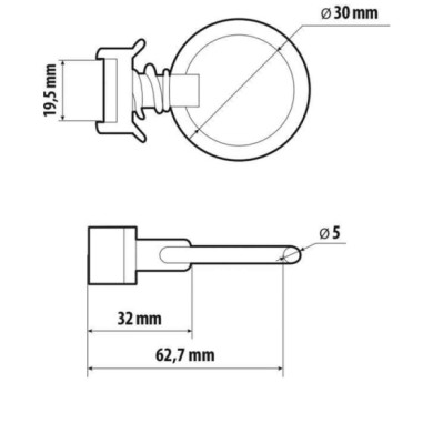 97257-D-01.JPG Anello Di Fissaggio Con Perno Singolo Per Rotaie Fermacarico A Scorrimento Type 6 Teloni E Carico Fissaggio/ancor