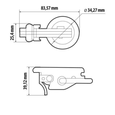 97258-D-01.JPG Anello Di Fissaggio Per Rotaie Fermacarico Ad Incastro Type 1 Teloni E Carico Fissaggio/ancoraggio