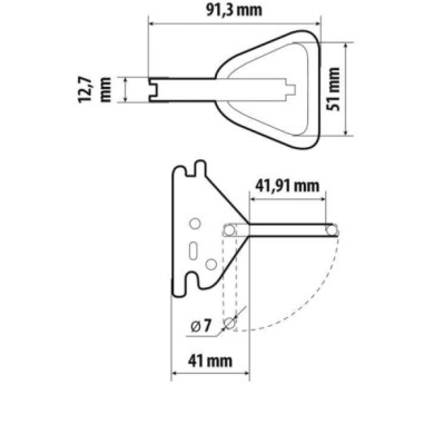 97259-D-01.JPG Anello Triangolare Di Fissaggio Per Rotaie Fermacarico Ad Incastro Type 3 Teloni E Carico Fissaggio/ancoraggio