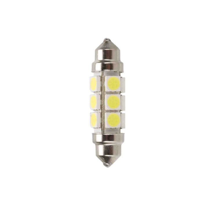 L170.JPG 24/28v Led Series 12 Led Smd 11x43 Mm Sv8 5 8 20 Pz Sacchetto Bianco Doppia Polarità Lampadine A Led Siluro Lampa Led