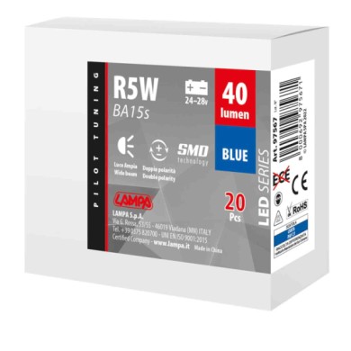 97567-C-01.JPG 24/28v Led Series 6 Smd X 1 Chip (r5w) Ba15s 20 Pz Scatola Blu Doppia Polarità Lampadine A Led R5w R10w Lampa Led