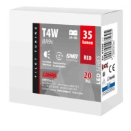 97569-C-01.JPG 24/28v Led Series 5 Smd X 1 Chip (t4w) Ba9s 20 Pz Scatola Rosso Doppia Polarità Lampadine A Led T4w Lampa Led
