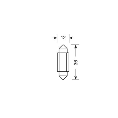 97574-D-01.JPG 9/32v Led Series 2 Smd X 1 Chip 12x36 Mm Sv8 5 8 20 Pz Scatola Rosso Doppia Polarità Resistenza Incorporata Lampa