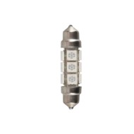 L172.JPG 24/28v Led Series 12 Led Smd 11x43 Mm Sv8 5 8 20 Pz Scatola Arancio Doppia Polarità Lampadine A Led Siluro Lampa Led