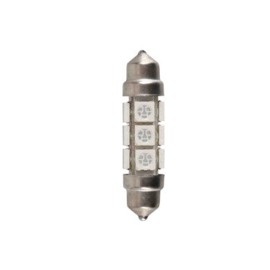 L172.JPG 24/28v Led Series 12 Led Smd 11x43 Mm Sv8 5 8 20 Pz Scatola Verde Doppia Polarità Lampadine A Led Siluro Lampa Led