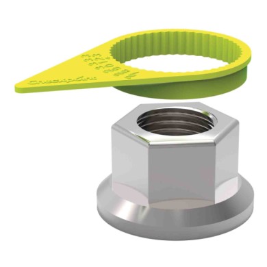 97629-S-01.JPG Checkpoint® Indicatori Di Serraggio Per Dado Ruota Set 20 Pz 30 Mm Giallo Fluo Sicurezza