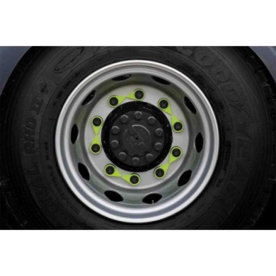 97631-S-01.JPG Checkpoint® Indicatori Di Serraggio Per Dado Ruota Set 20 Pz 33 Mm Giallo Fluo Sicurezza