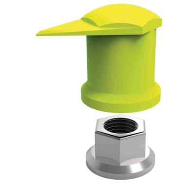 97634-S-03.JPG Dustite Lr® Indicatori Di Serraggio Per Dado Ruota Con Cappuccio Antipolvere Set 20 Pz 30 Mm Giallo Fluo Sicurezz