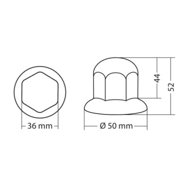 97647-S-01.JPG Copribulloni Cromati In Abs Ø 30 Mm Set 10 Pz Abs Copribulloni Camion