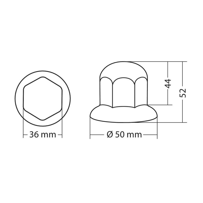 97647-S-01.JPG Copribulloni Cromati In Abs Ø 30 Mm Set 10 Pz Abs Copribulloni Camion