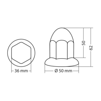 97656-S-01.JPG Copribulloni Cromati In Abs Ø 32 Mm Set 10 Pz Abs Copribulloni Camion