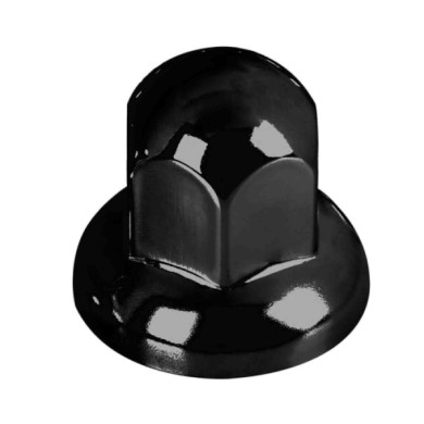 97681-C-01.JPG Dome Set 40 Copribulloni Testa Tonda In Acciaio Inox Ø 33 Mm Nero Dome Black Copribulloni Camion