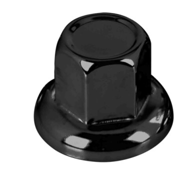 97683-C-01.JPG American Set 40 Copribulloni Testa Piatta In Acciaio Inox Ø 33 Mm Nero American Black Copribulloni Camion