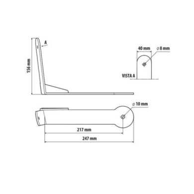 NEUTRO.jpg Staffa Per Antenna Cb Attacco Su Visiera Parasole Scania R Serie 5-r Serie 6-r Serie 6-streamline Staffe Antenne Cb