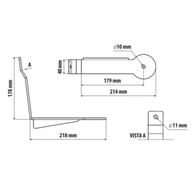 97736-S-01.JPG Staffa Per Antenna Cb Attacco Su Visiera Parasole Volvo Fh Aero-fh Serie 4-fh Serie 5 Staffe Antenne Cb