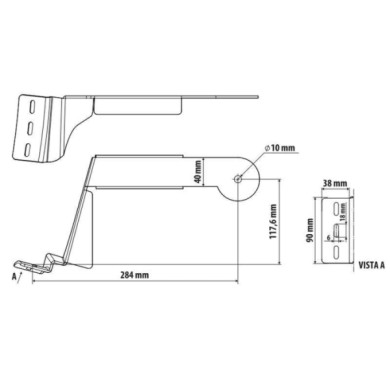 97743-S-01.JPG Staffa Per Antenna Cb Attacco Montante Daf Xf 105-xf 106 Staffe Antenne Cb