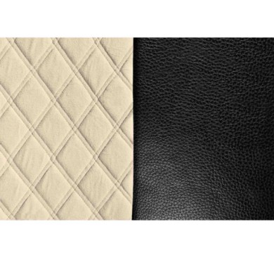 97852-S-01.JPG Mirian Coprisedile In Skeentex E Suede Trapuntato Nero/panna Coprisedili Per Camion Coprisedili