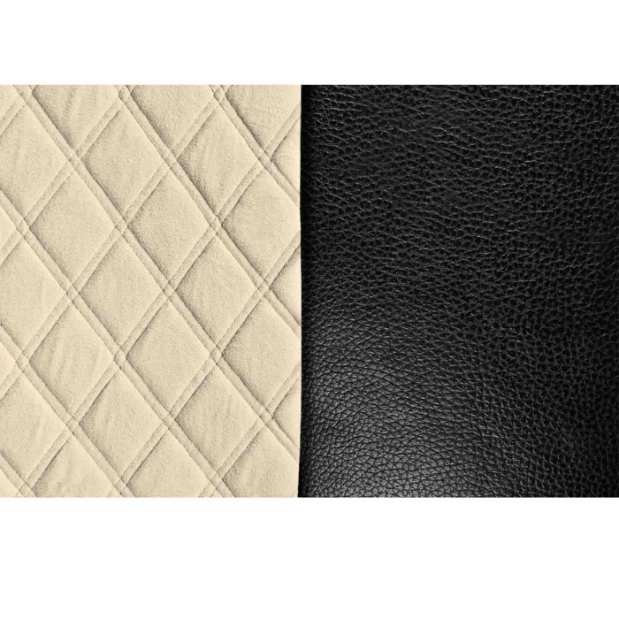 97852-S-01.JPG Mirian Coprisedile In Skeentex E Suede Trapuntato Nero/panna Coprisedili Per Camion Coprisedili