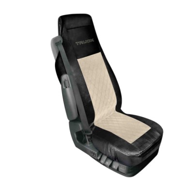 97852-S-02.JPG Mirian Coprisedile In Skeentex E Suede Trapuntato Nero/panna Coprisedili Per Camion Coprisedili
