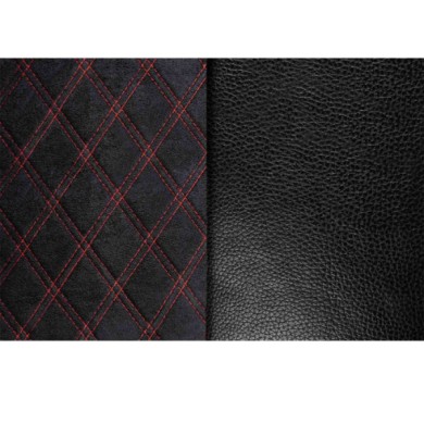 97853-S-01.JPG Mirian Coprisedile In Skeentex E Suede Trapuntato Nero/rosso Coprisedili Per Camion Coprisedili
