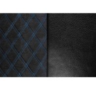 97854-S-01.JPG Mirian Coprisedile In Skeentex E Suede Trapuntato Nero/blu Coprisedili Per Camion Coprisedili