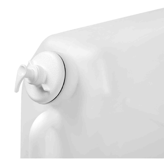 97868-S-01.JPG Tanica In Plastica Con Rubinetto In Metallo E Dispenser Porta Sapone 25 L Taniche