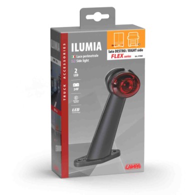 97909-C-01.JPG Ilumia Luce Perimetrale A 2 Led 24v 60° Flex Destra Montaggio In Superficie Luci Perimetrali