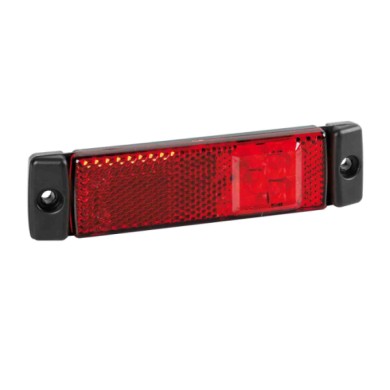 97915-A-01.JPG Luce Supplementare A 3 Led Con Catarifrangente 24v Rosso Montaggio In Superficie Luci Perimetrali