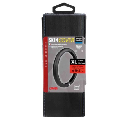 97932-C-01.JPG Skin Cover Coprivolante Elasticizzato In Skeentex Nero/blu Xl Ø 49/51 Cm Coprivolanti Elasticizzati In Skeentex