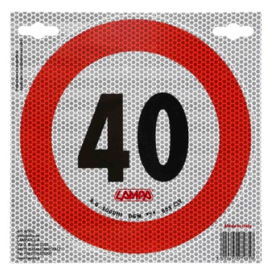 97935-S-01.JPG Contrassegno Limite Velocità 40 Km/h Contrassegni Targhe E Contrassegni