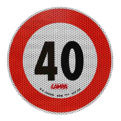 97935-C-01.JPG Contrassegno Limite Velocità 40 Km/h Contrassegni Targhe E Contrassegni