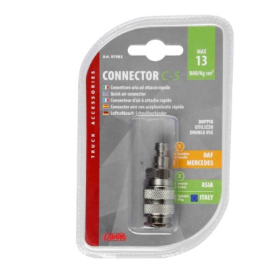 97983-S-01.JPG C 5 Connettore Aria Ad Attacco Rapido Doppia Funzione Raccordi E Connettori