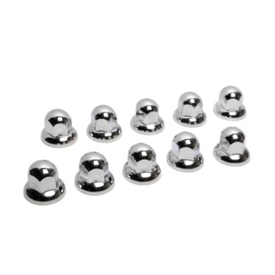 97985-S-01.JPG Dome Set 10 Copribulloni Testa Tonda In Acciaio Inox Ø 33 Mm Cromo Dome Chrome Copribulloni Camion