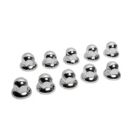 97985-S-01.JPG Dome Set 10 Copribulloni Testa Tonda In Acciaio Inox Ø 33 Mm Cromo Dome Chrome Copribulloni Camion