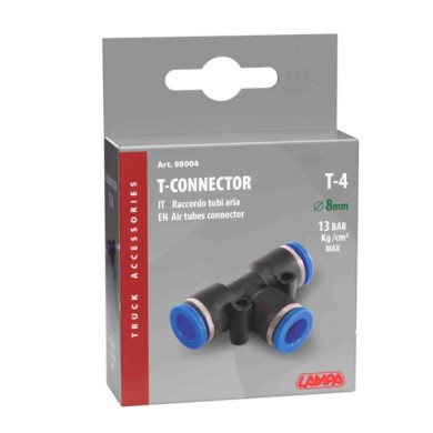 98004-C-01.JPG T 4 Raccordo Tubi Aria Ø 8 Mm Raccordi E Connettori
