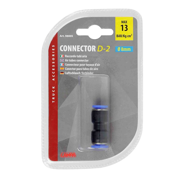 98005-C-01.JPG D 2 Raccordo Tubi Aria Ø 8 Mm Raccordi E Connettori