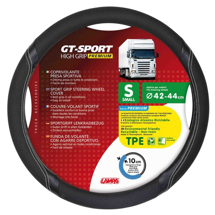 98007-S-02.JPG Gt Sport Coprivolante In Skeentex S Ø 42/44 Cm Nero/argento Coprivolanti In Skeentex Coprivolanti
