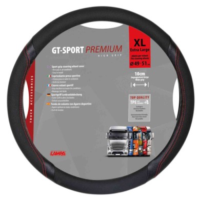 98018-S-01.JPG Gt Sport Coprivolante In Skeentex Xl Ø 49/51 Cm Nero/rosso Coprivolanti In Skeentex Coprivolanti