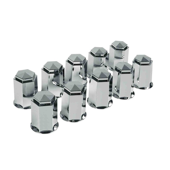 98048-S-02.JPG Set 10 Copribulloni In Abs Ø 32 Mm Cromo Abs Copribulloni Camion