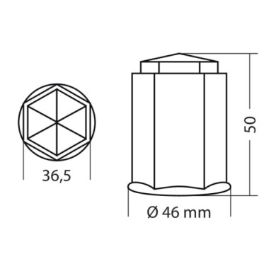 98049-S-01.JPG Set 10 Copribulloni In Abs Ø 33 Mm Cromo Abs Copribulloni Camion