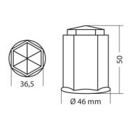 98049-S-01.JPG Set 10 Copribulloni In Abs Ø 33 Mm Cromo Abs Copribulloni Camion