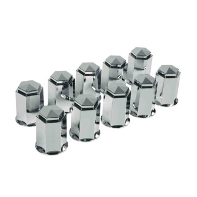 98049-D-01.JPG Set 10 Copribulloni In Abs Ø 33 Mm Cromo Abs Copribulloni Camion