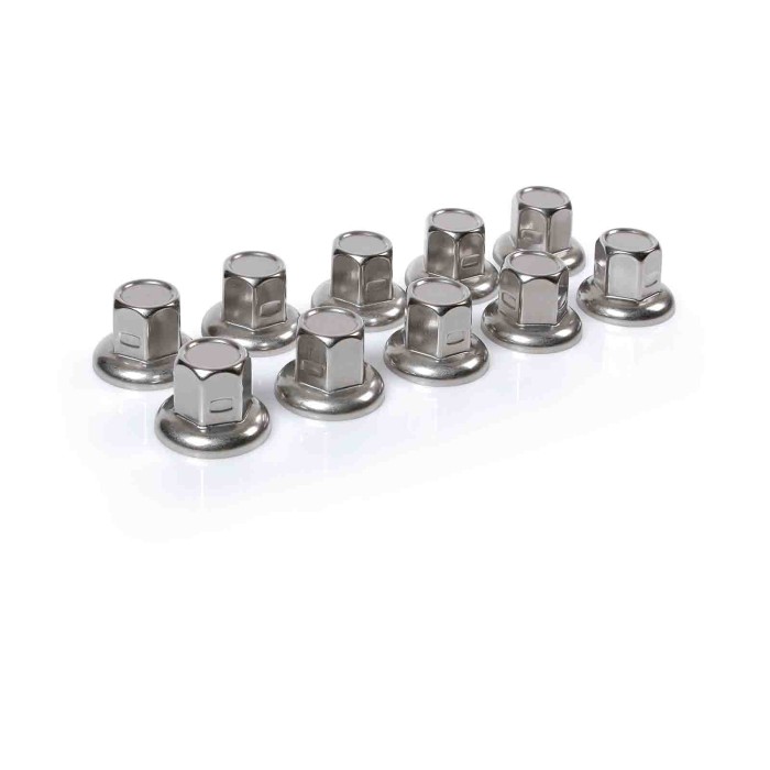 98051-D-01.JPG American Set 10 Copribulloni Testa Piatta In Acciaio Inox Ø 32 Mm American Copribulloni Camion